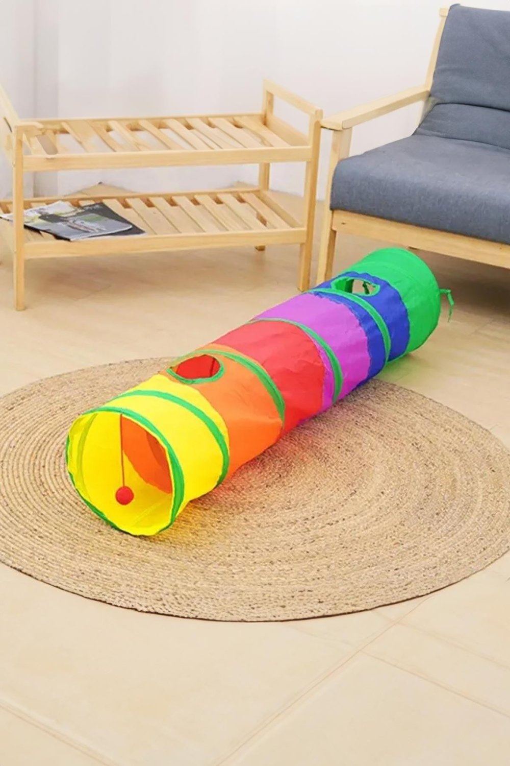 Düz Kedi Tüneli Katlanır Gökkuşağı Uzun Düz Kedi Köpek Oyun Tüneli Evcil Hayvan Oyun Tüneli 2110
