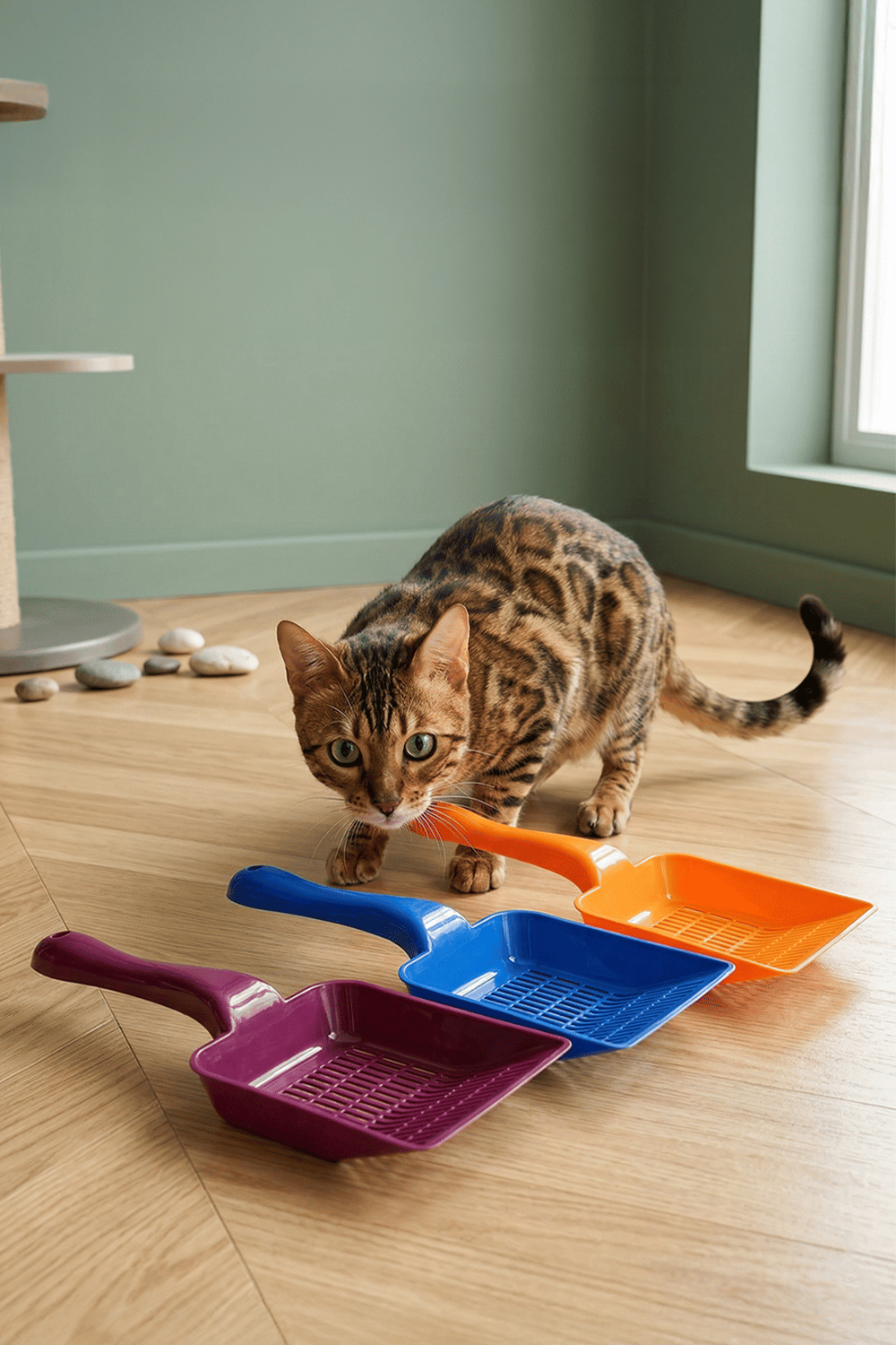 Aralıklı Plastik kedi Kumu Küreği,Temizleme Eleme Küreği Sarı