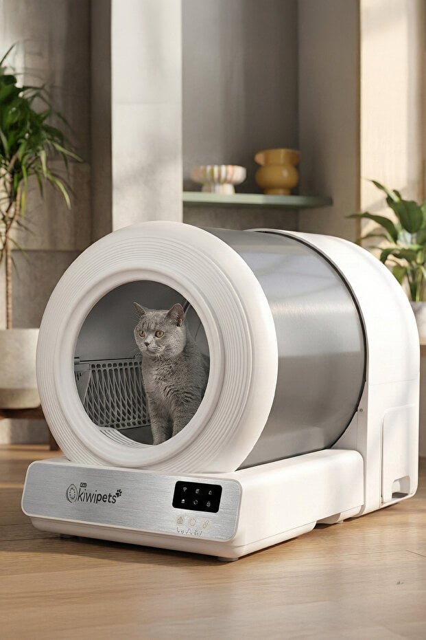 Kiwi KPLB 1071 Otomatik Kedi Tuvaleti - Beyaz