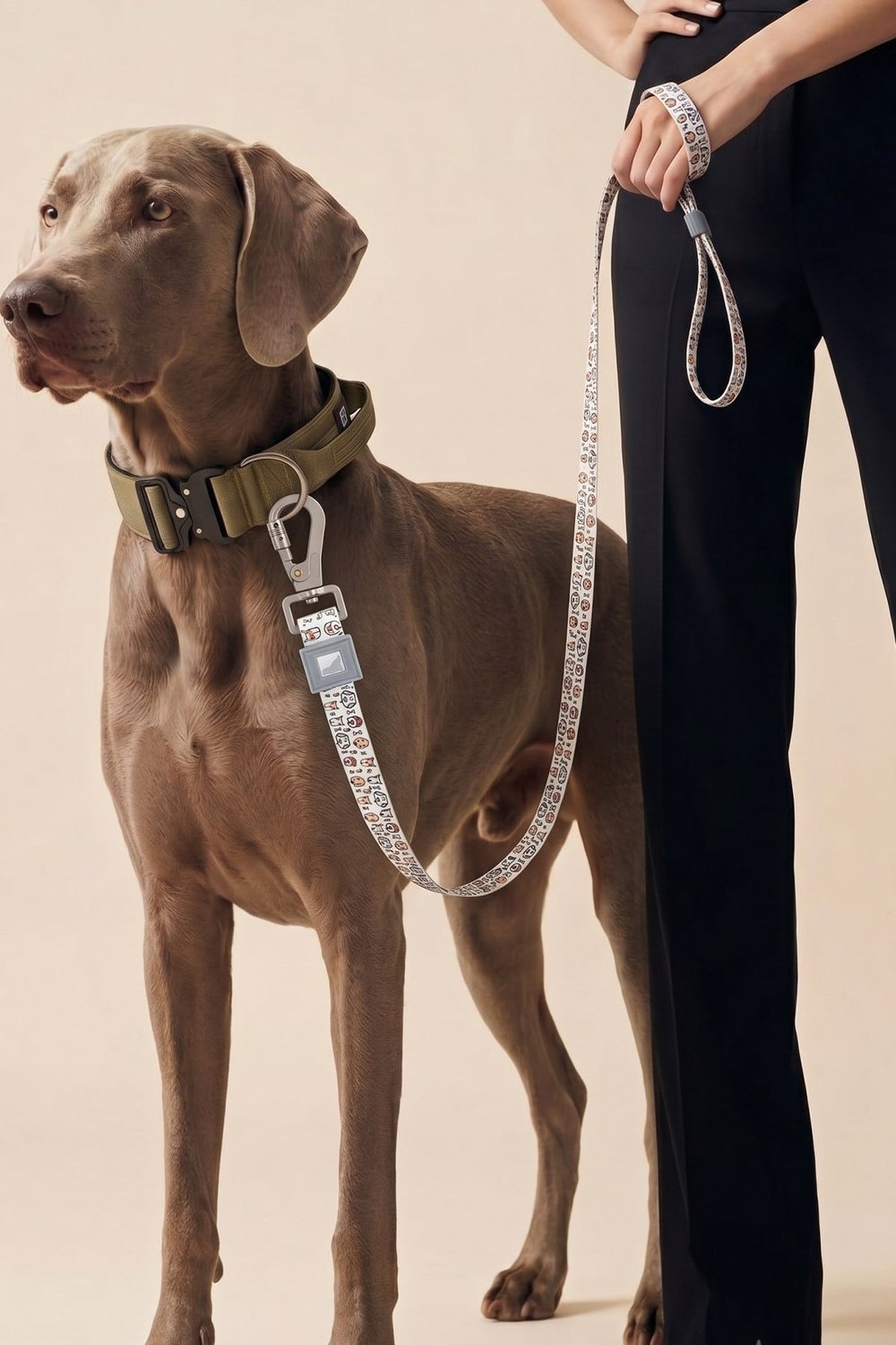 Köpekler İçin Dayanıklı Ve Güvenli, Desenli Gezdirme Tasması ( 25mm )
