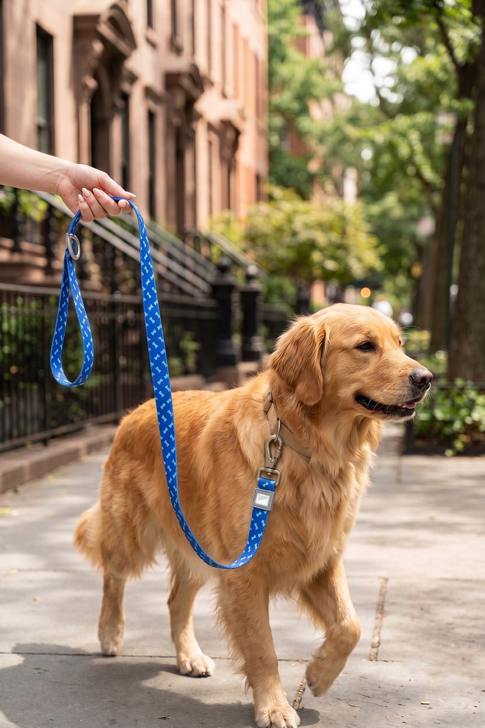 Köpekler İçin Dayanıklı Ve Güvenli, Desenli Gezdirme Tasması ( 25mm )