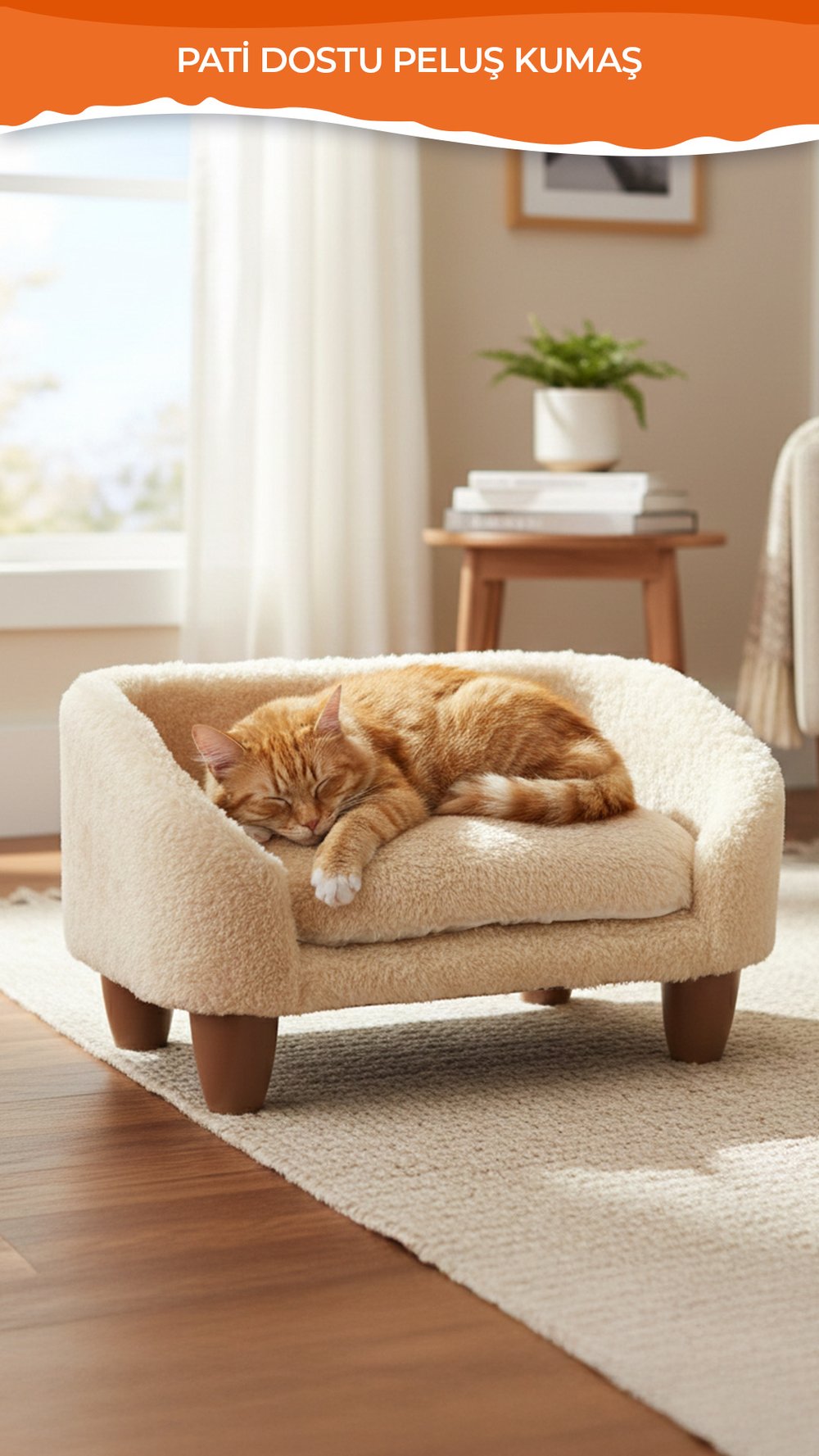 Peluş Kedi Koltuğu, Yumuşak Lüks Kedi Köpek yatağı, Kedi Köpek Koltuğu