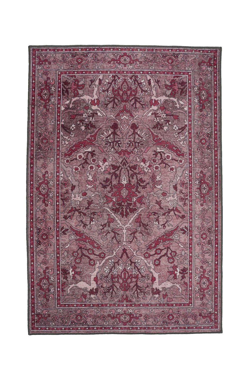 Art Deco Dijital Şönil Halı | Vintage Desenli Halı | Kaymaz Tabanlı | Makinede Yıkanabilir | OART27 160x230