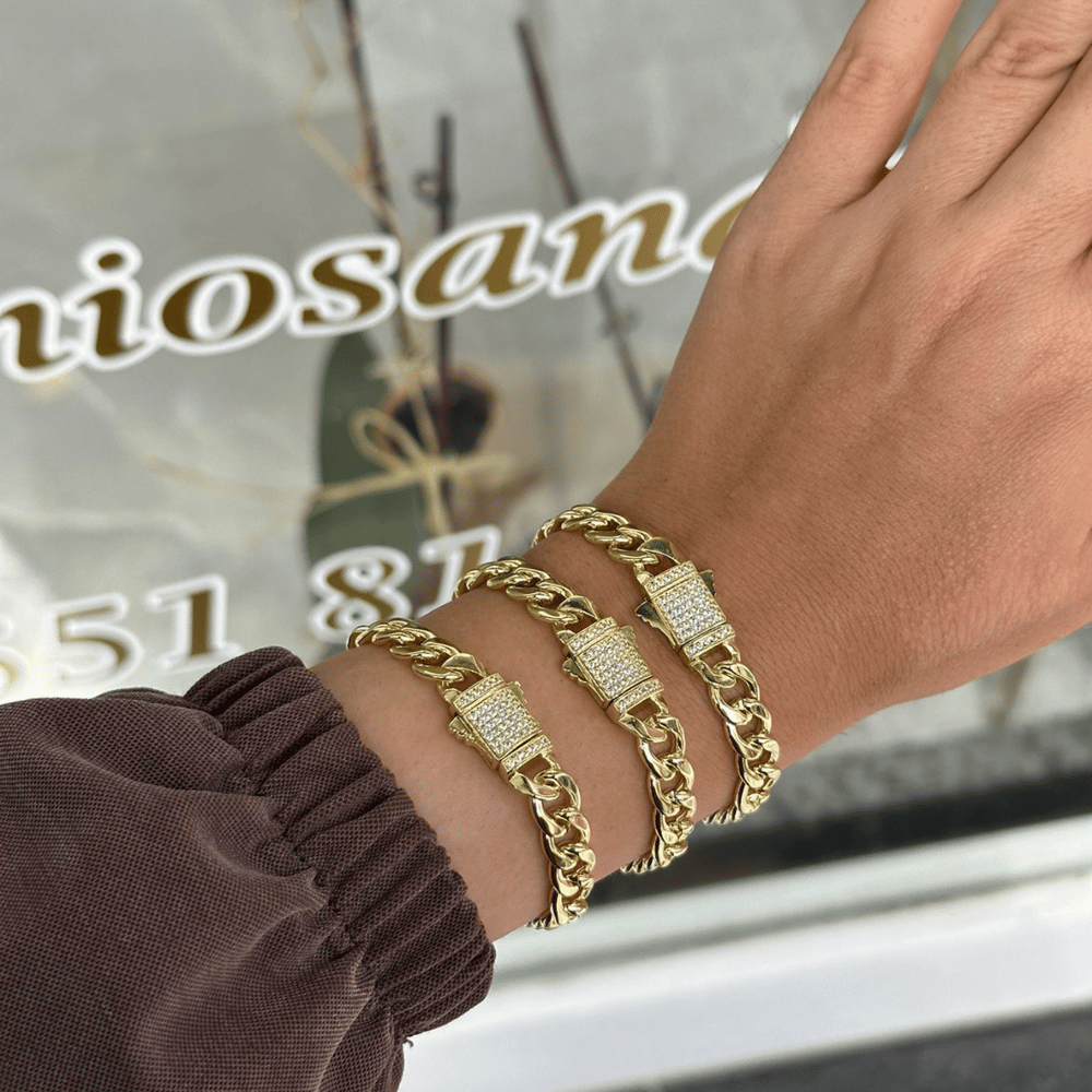 14K VIP Taşlı Gurmet Zincir Bileklik