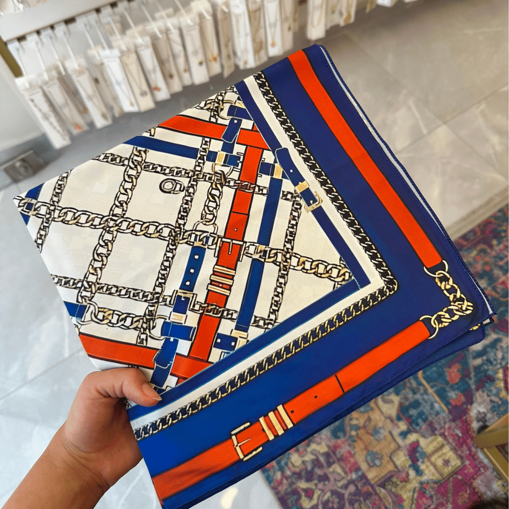 Luxe Chain 60X60 İpeksi Fular