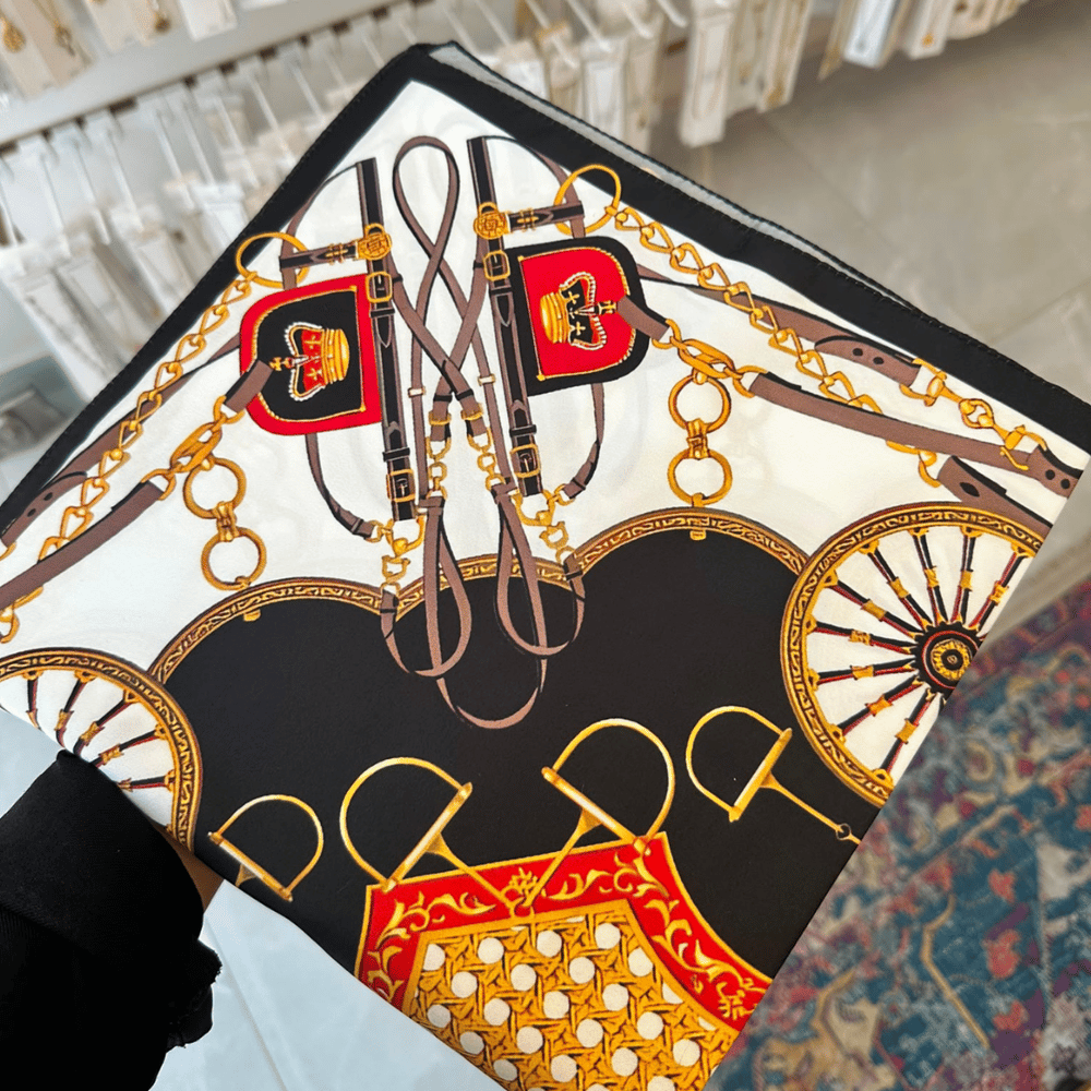 Royal Siyah 60X60 İpeksi Fular