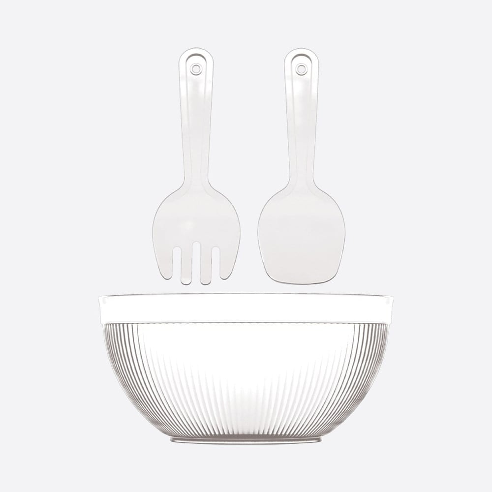  5500 ml Derin Line Kristal Chef Salata Set