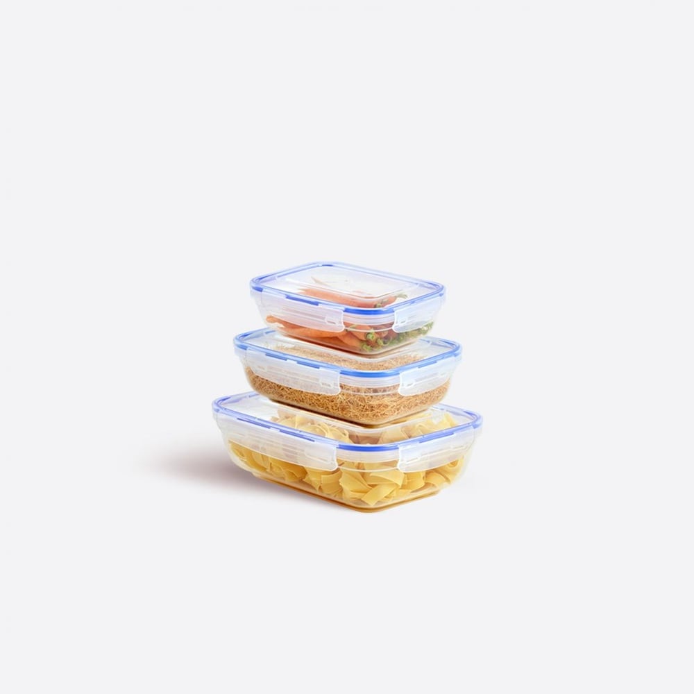 3 Parça Contalı Dikdörtgen Set (975-1675-2725 ml)