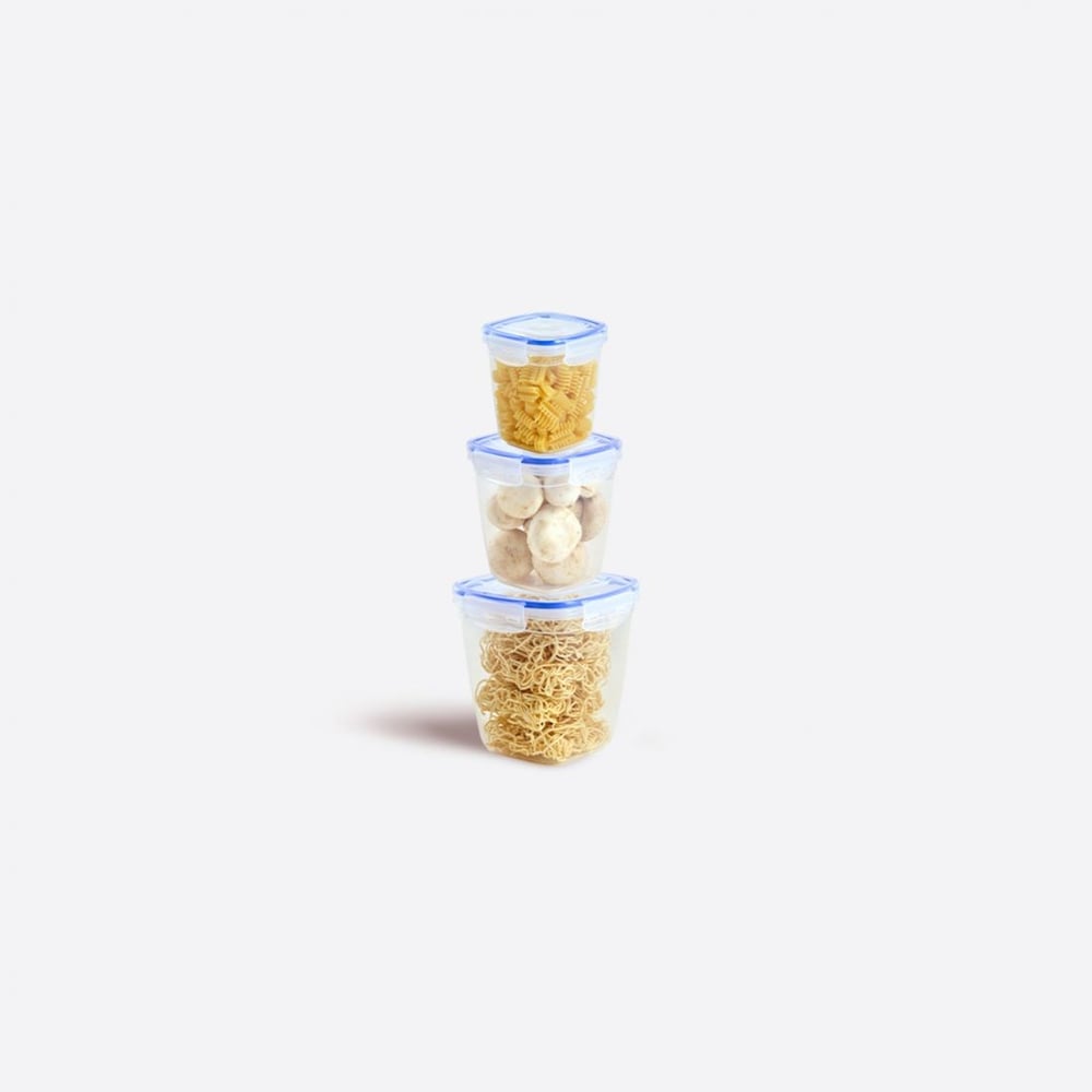 3 Parça Contalı Kare Set (575-1075-1900 ml)