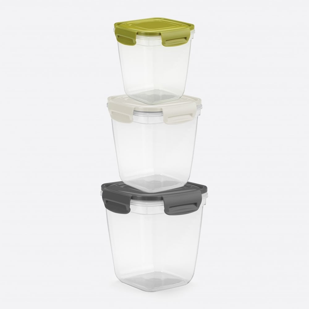 3 Parça Dikdörtgen Fresh Box Set (575-1075-1900 ml)