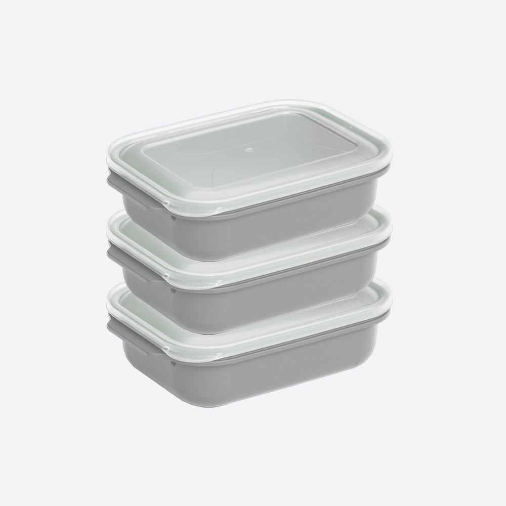 3 Parça Easy Keep Dikdörtgen Set ( 3 x 2500 ml )