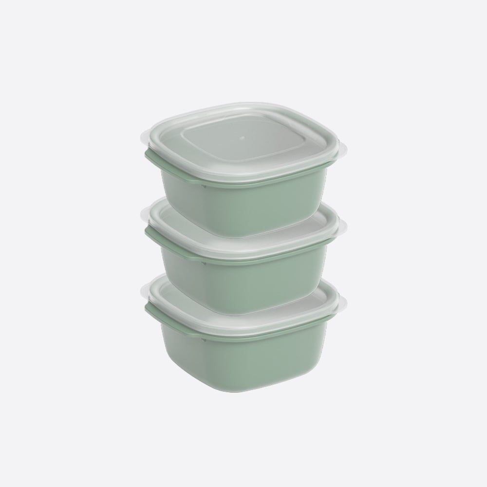 3 Parça Easy Keep Kare Set (3 x 1100 ml)