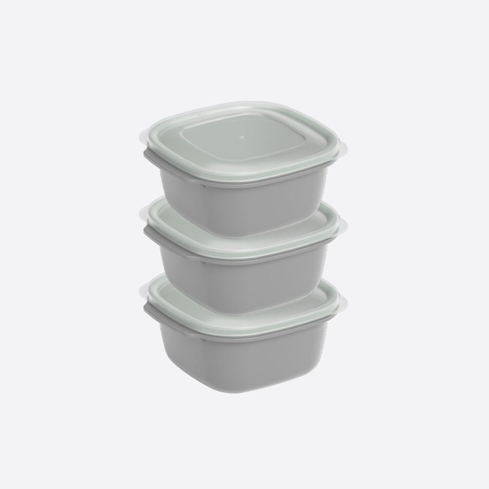 3 Parça Easy Keep Kare Set (3 x 1100 ml)