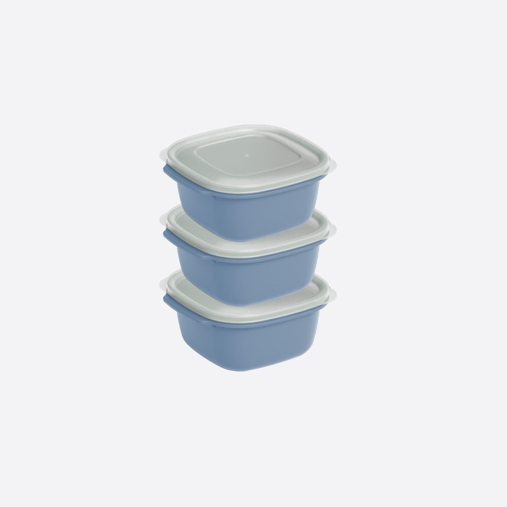 3 Parça Easy Keep Kare Set (3 x 550 ml)