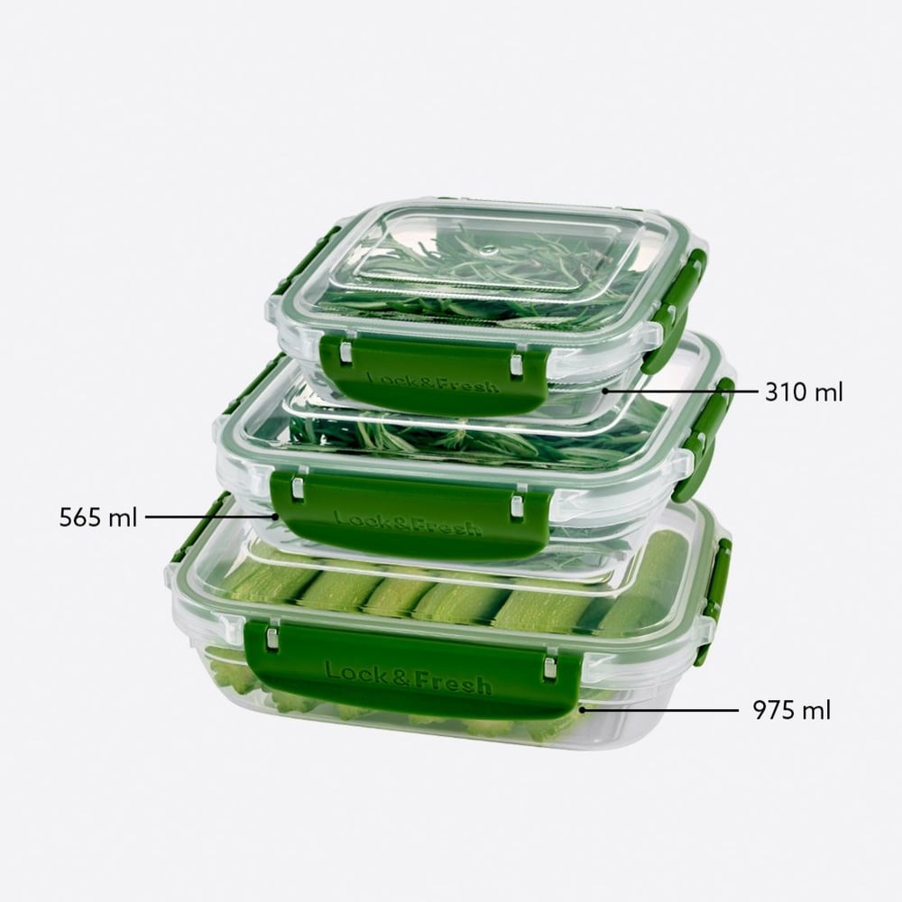 3 Parça Master Dikdörtgen Set (310-565-975 ml)