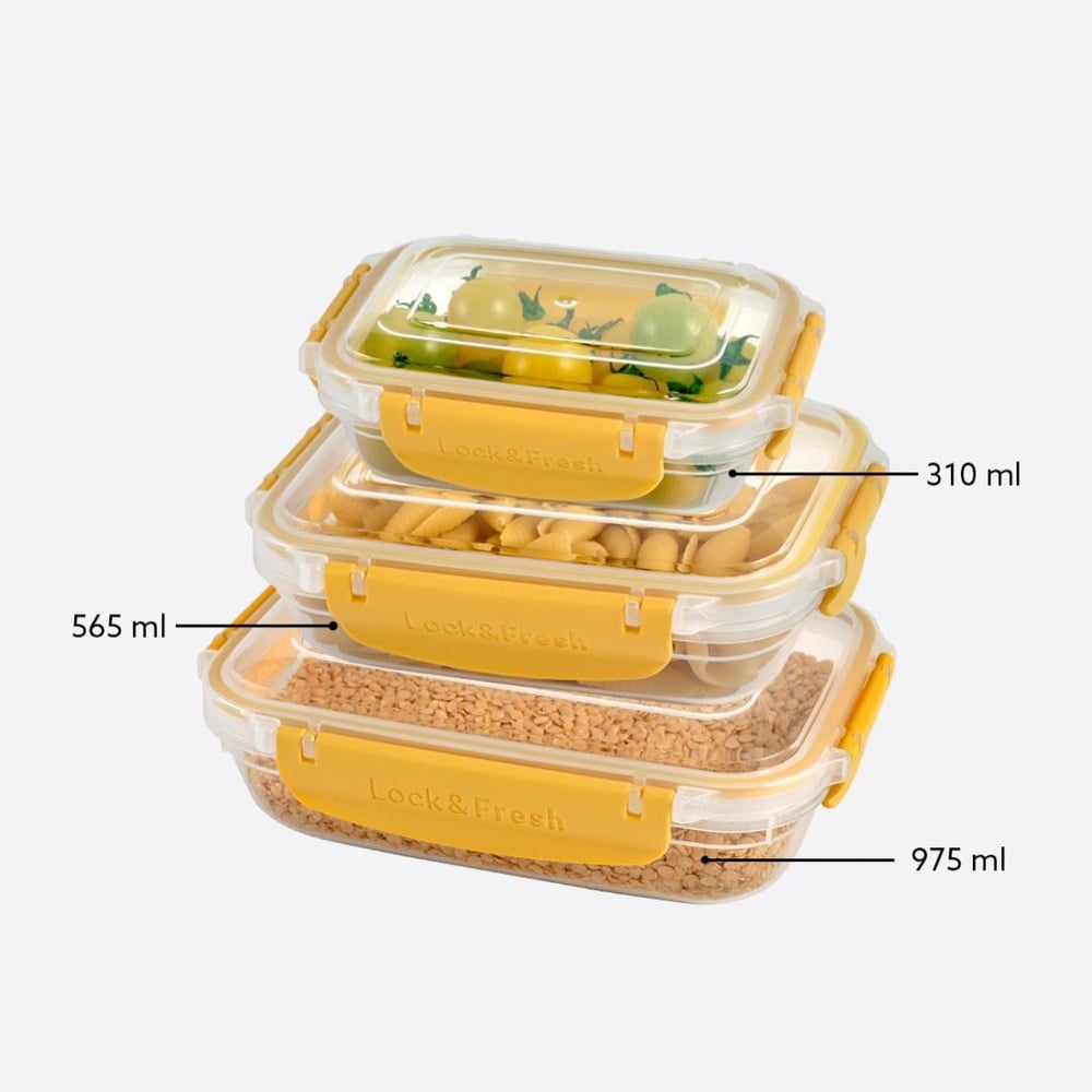 3 Parça Master Dikdörtgen Set (310-565-975 ml)