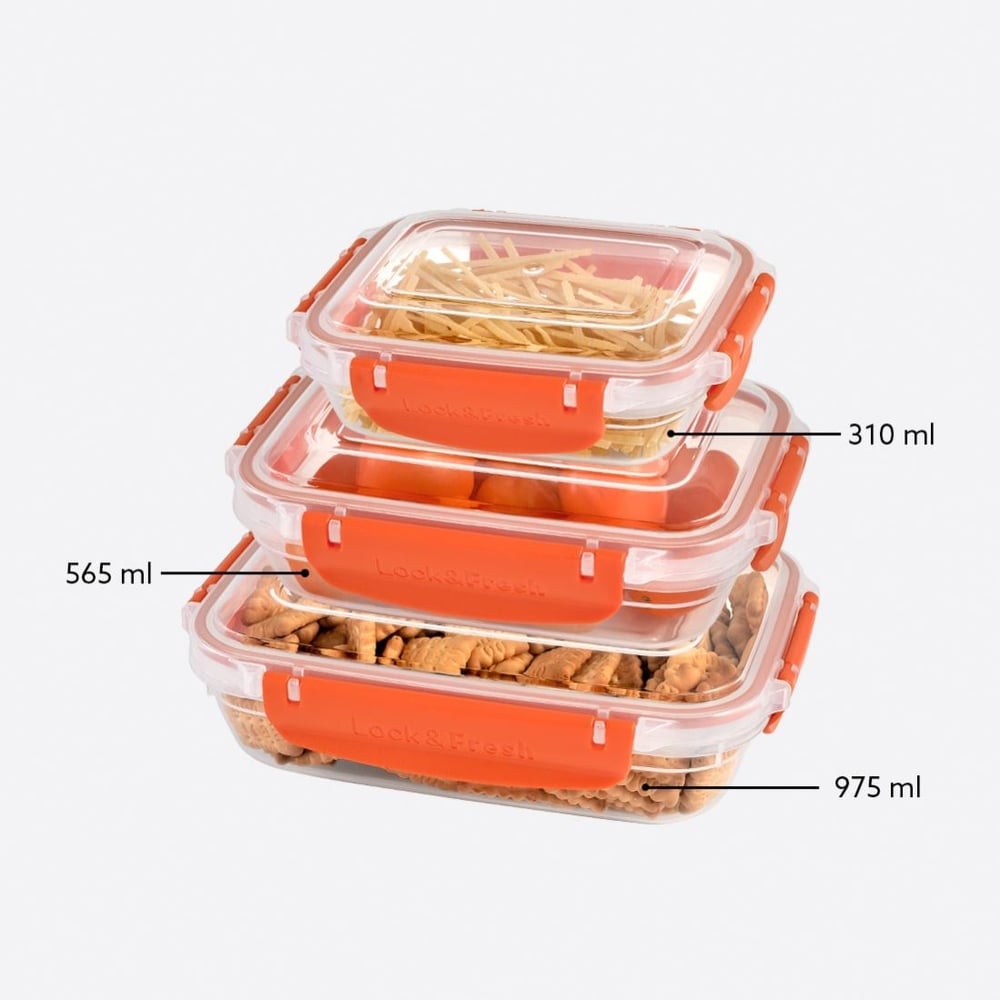 3 Parça Master Dikdörtgen Set (310-565-975 ml)
