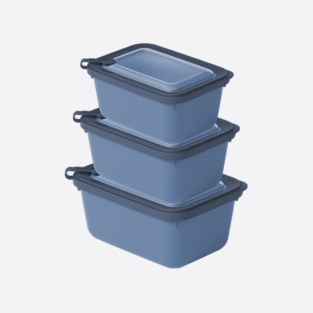 3 Parça MicroSafe Dikdörtgen Set ( 1100-1800-3000 ml )