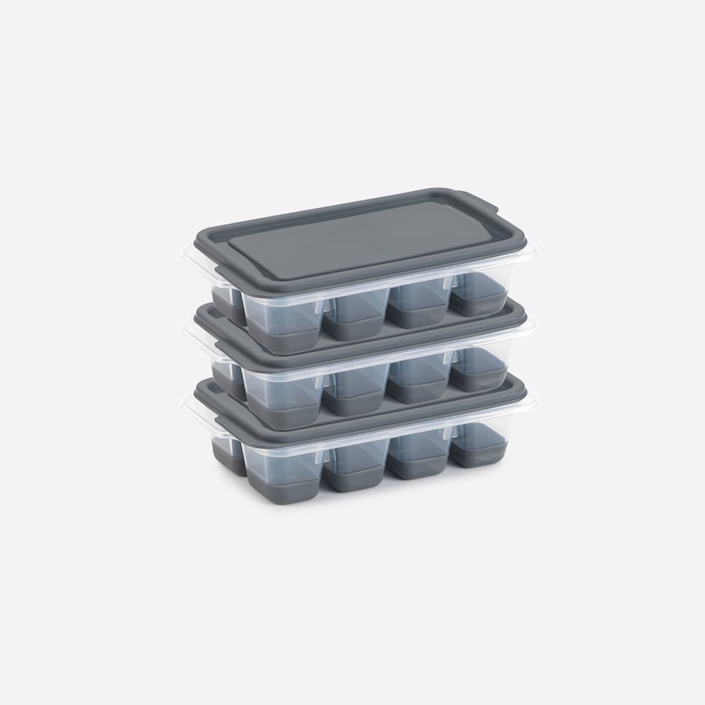 3 lü Mini Kapaklı Silikon Buzluk