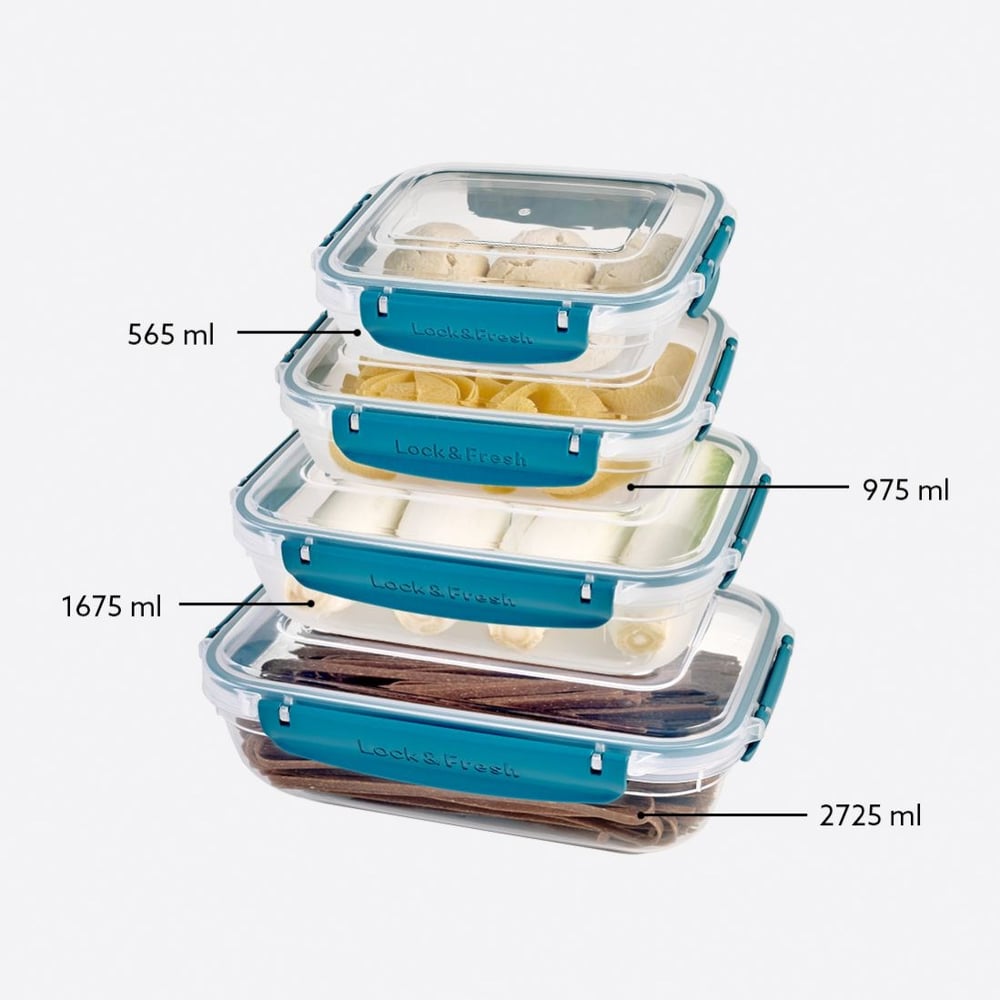 4 Parça Master Dikdörtgen Set (565-975-1675-2725 ml)
