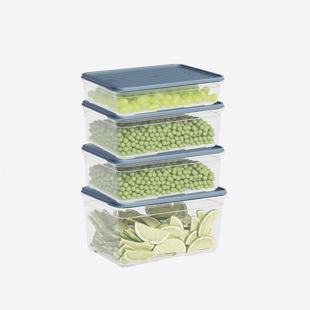 4 Parça Smart Modüler Set ( 1100 ml, 2x1650 ml, 2100 ml )
