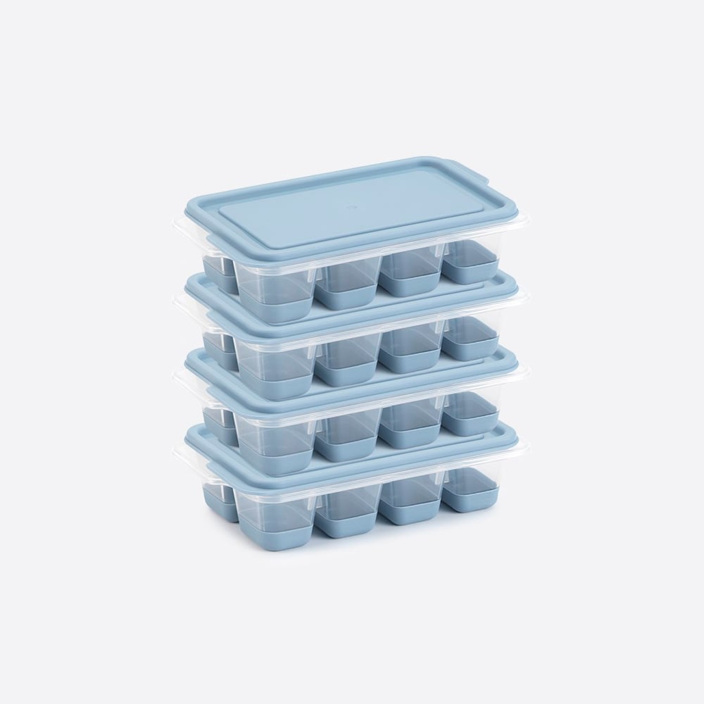 4 lü Mini Kapaklı Silikon Buzluk