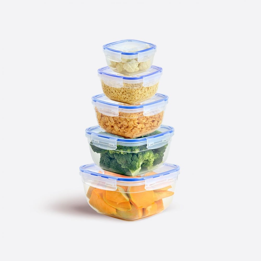 5 Parça Contalı Kare Set (500-900-1500-2400-3750 ml)