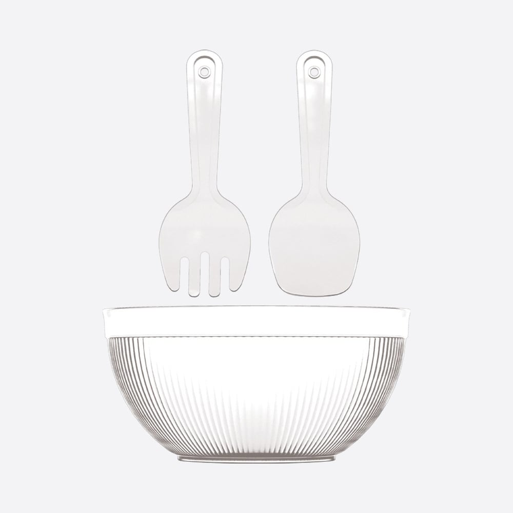 5500 ml Derin Line Kristal Chef Salata Set