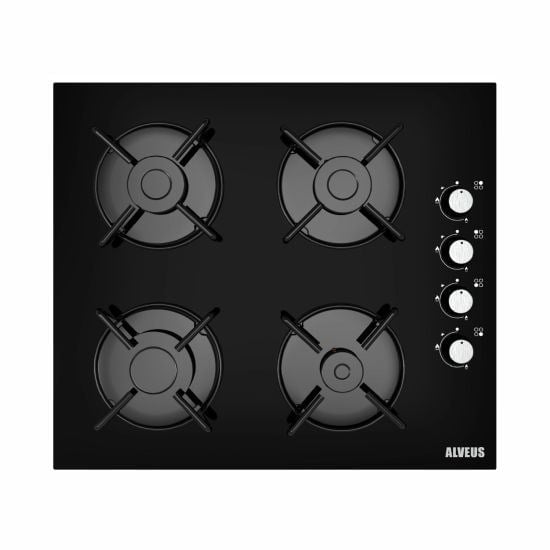 ALVEUS GLS 640 BL Ankastre Siyah Cam Ocak