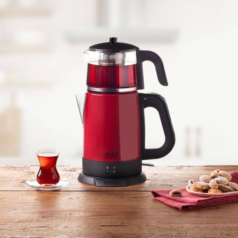ARNICA IH33204 Demli Stil Kırmızı Cam Çay Makinesi