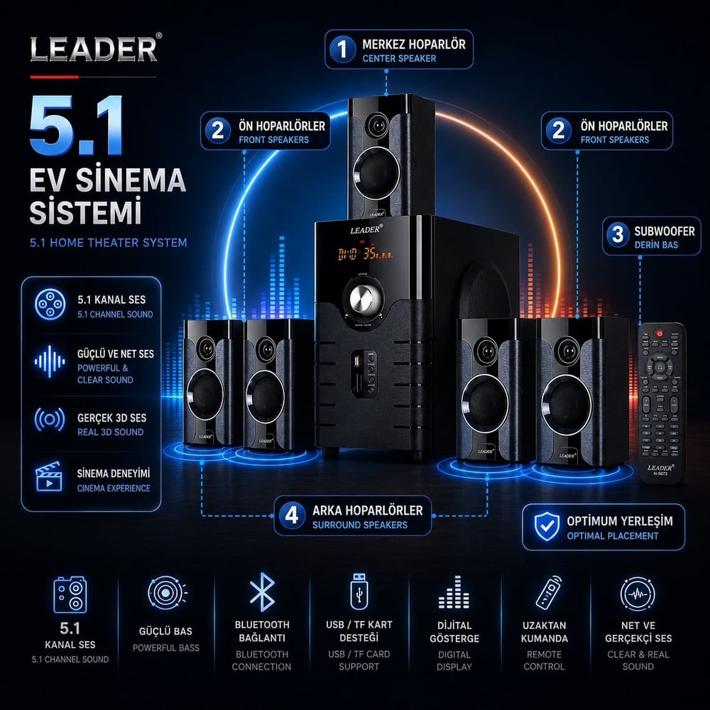 LEADER 5873 5+1 Ses Sistemi