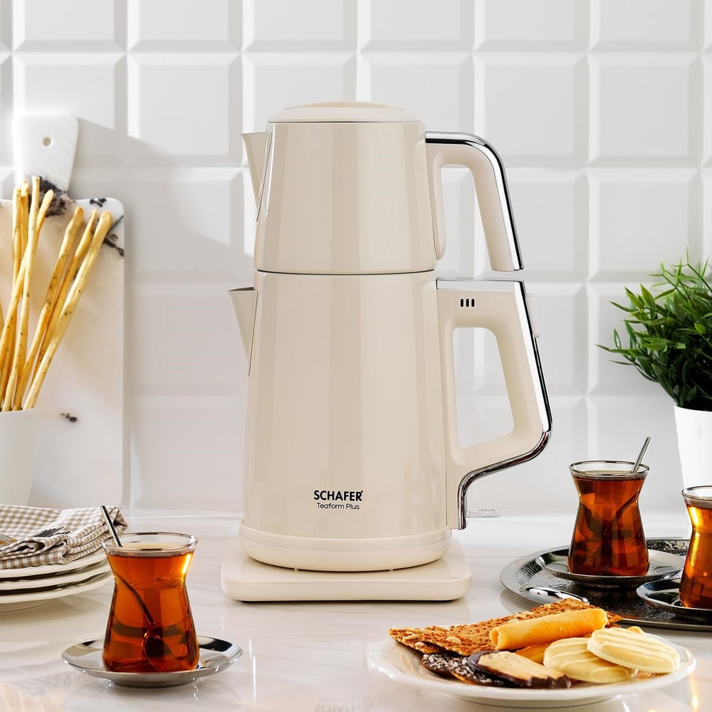 SCHAFER Teaform Plus Paslanmaz Çay Makinesi Krem