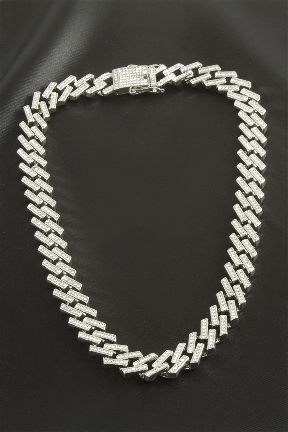 Chain Zirkon Taşlı Lüks Çelik Kolye