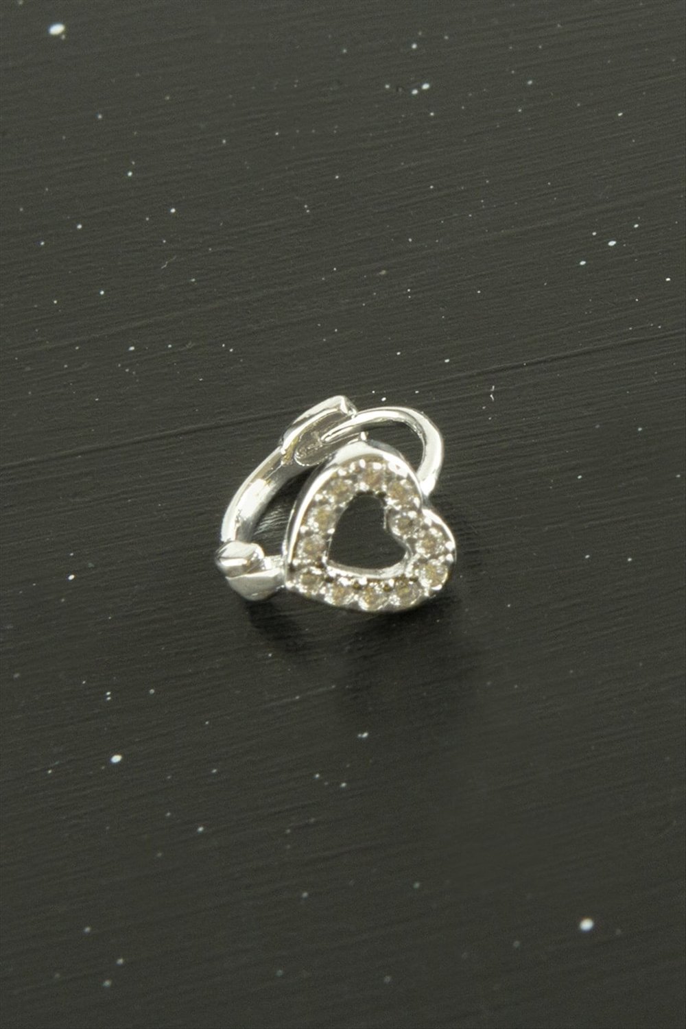 Kalp Lüks Çelik Kulak Burun Piercing 1 Adet
