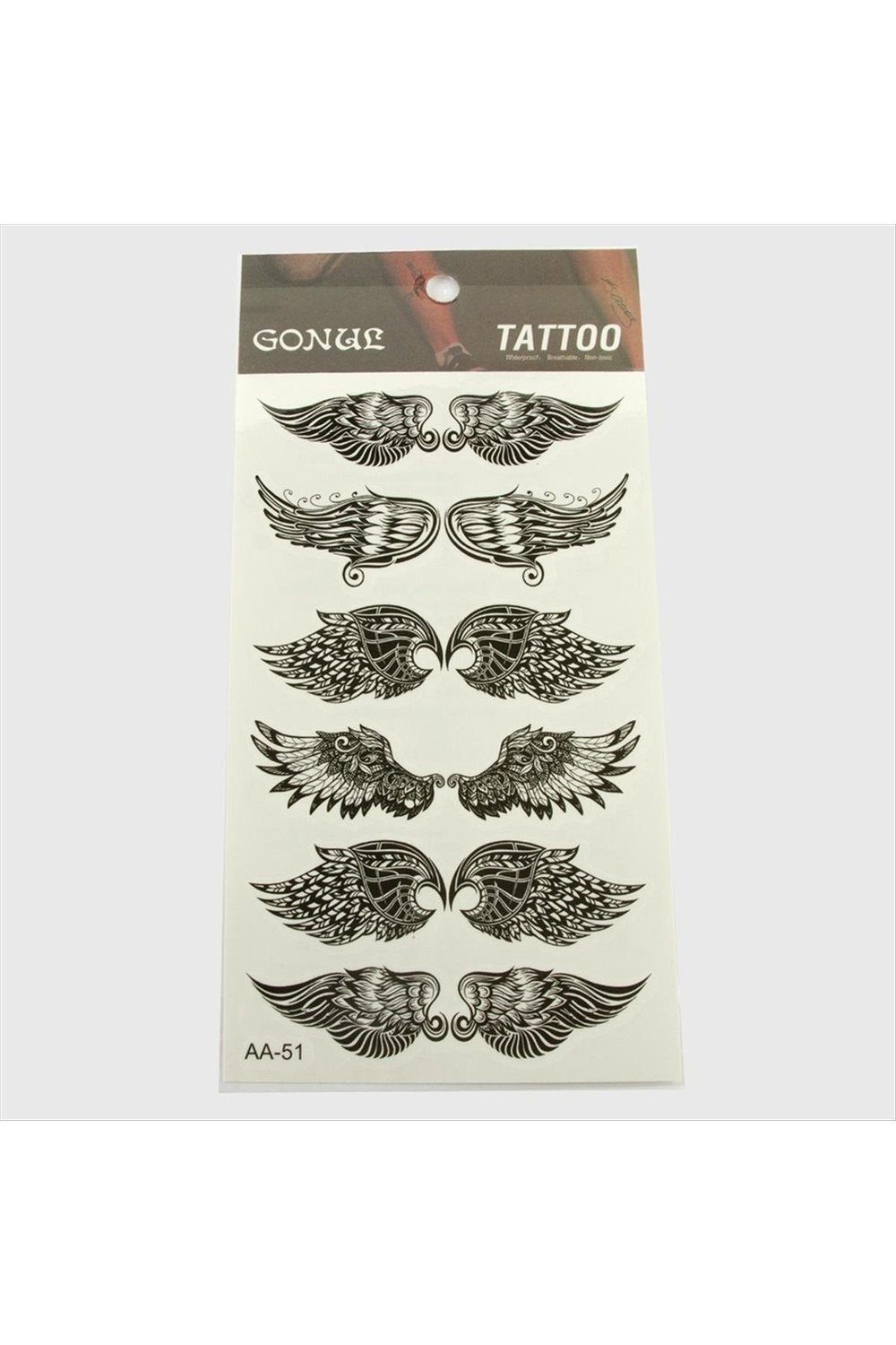 Kanat Tattoo Dövme Sticker