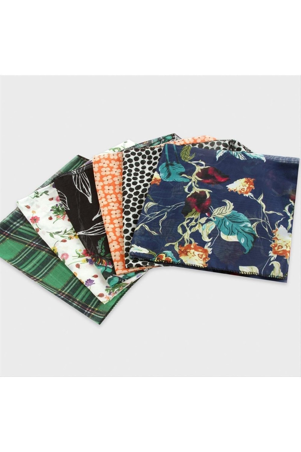 Karışık Desenli Şifon Bandana 45*45
