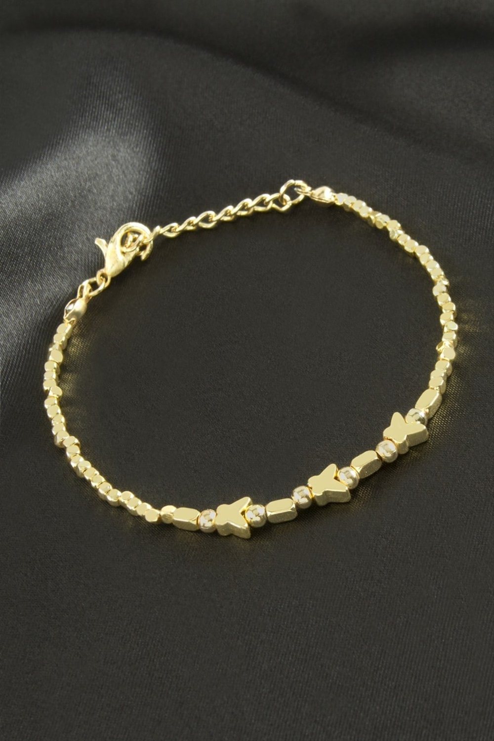 Kelebek Oval Metal Bileklik