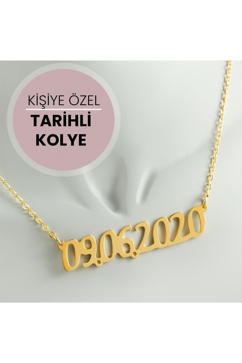Kişiye Özel Tarih Yazılı Kolye