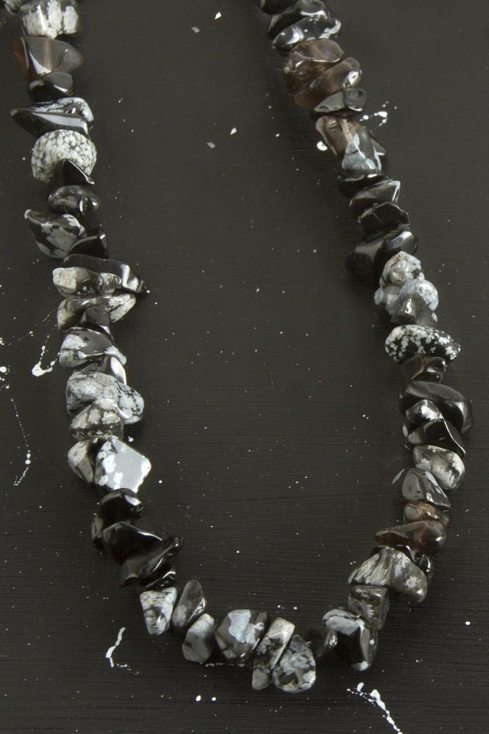 Obsidyen Kırık Doğaltaşlı Kolye