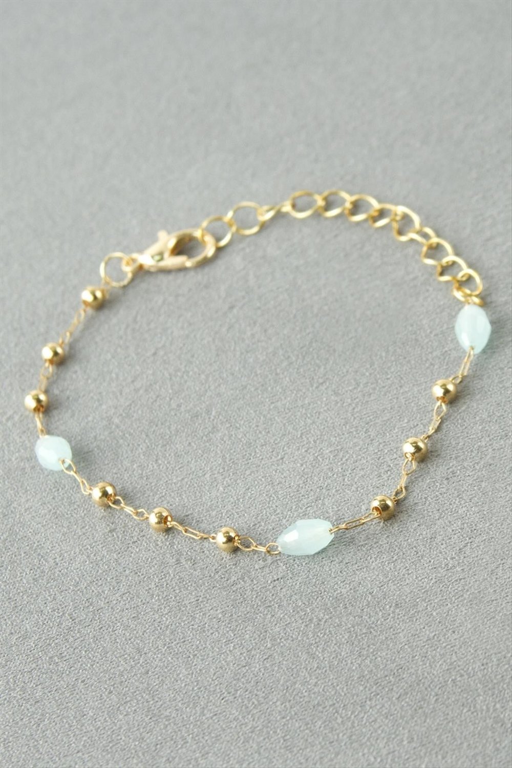 Oval Kristal Taşlı Bileklik