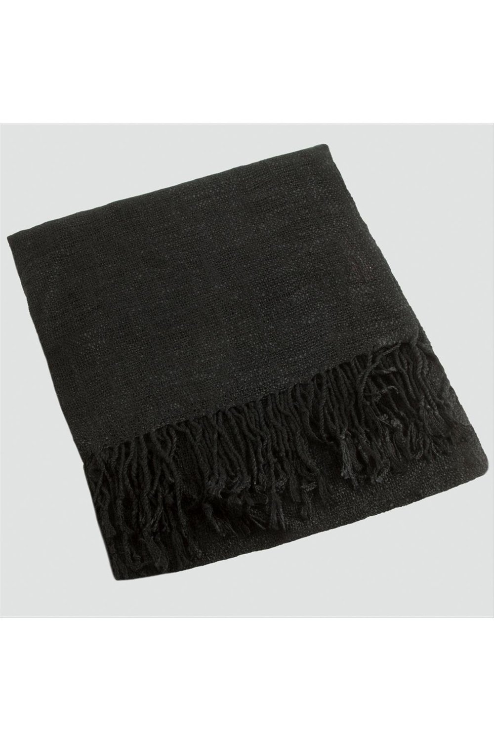 Siyah Renkli Keten Şal 50*165