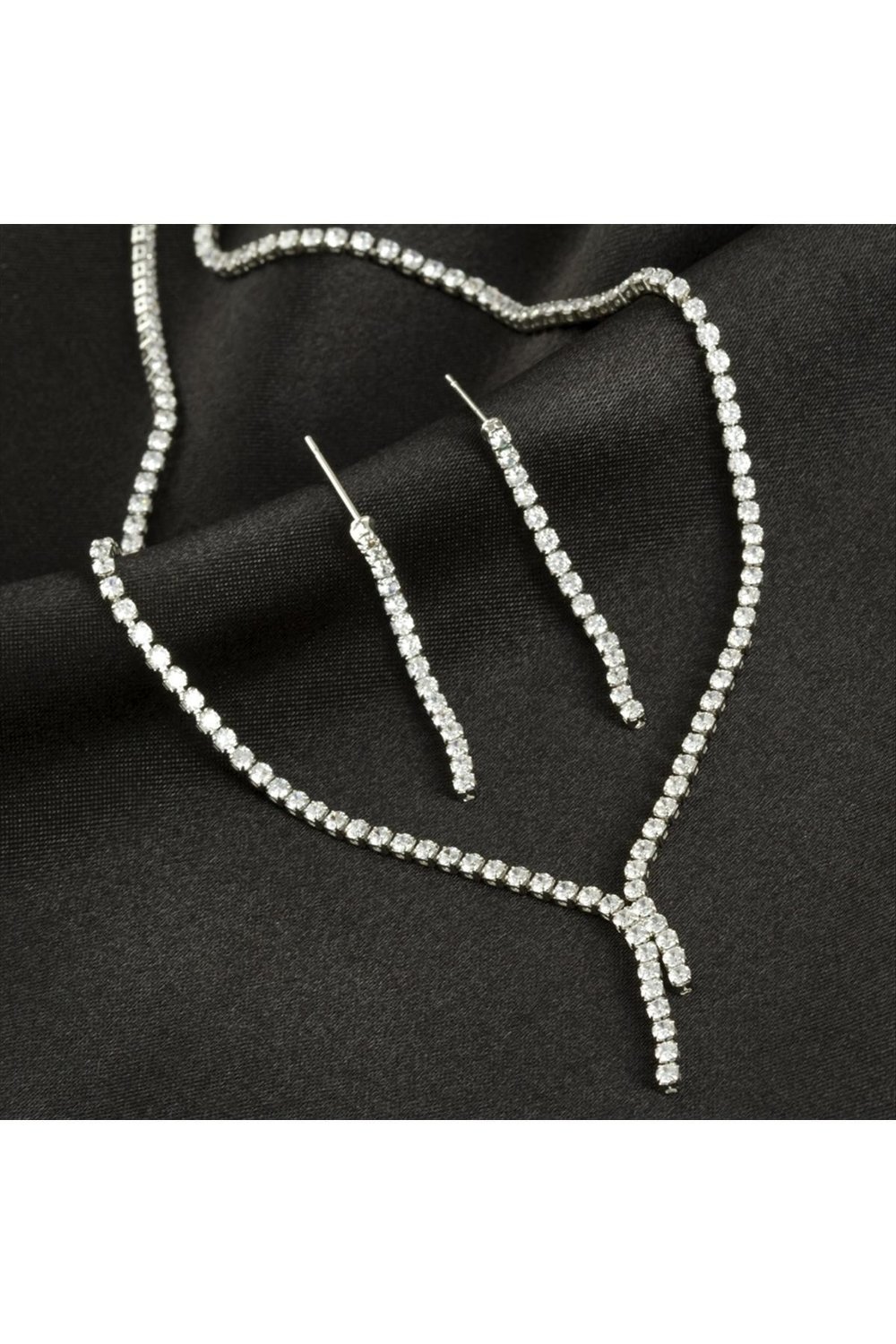 Tamtur Zirkon Taşlı Lüks Kararmaz Set Kolye 3 mm