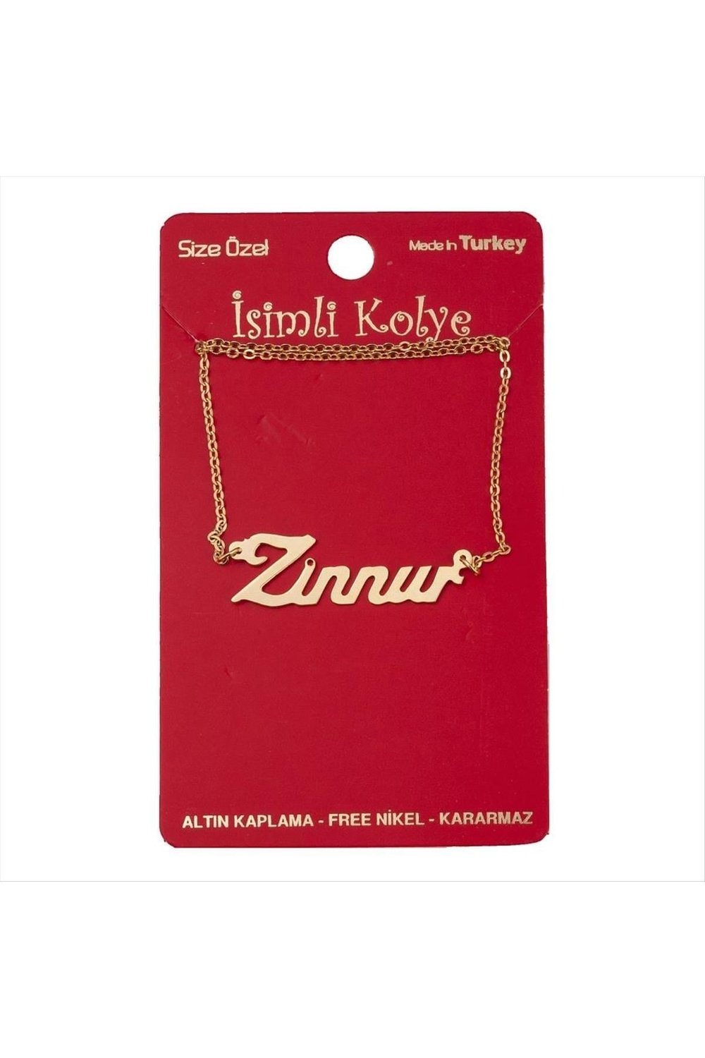 Zinnur isimli kolye (Kişiye Özel)