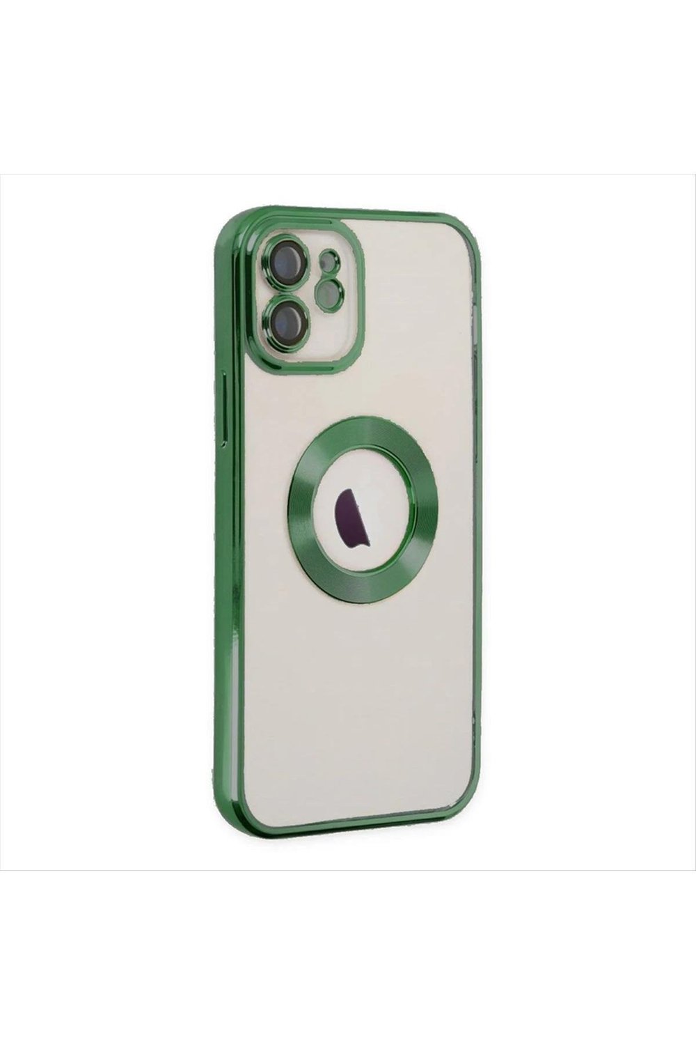 iPhone 12 Lensli Lazer Silikon Kılıf (Kamera Korumalı)