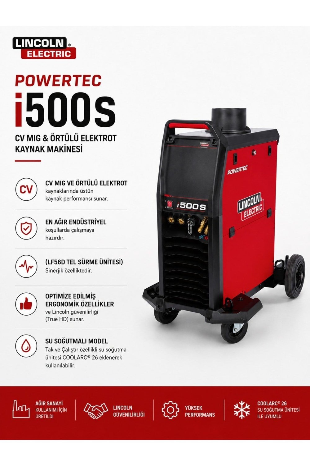 Electric i500S Endüstriyel MIG/MAG Gazaltı Kaynak Makinesi