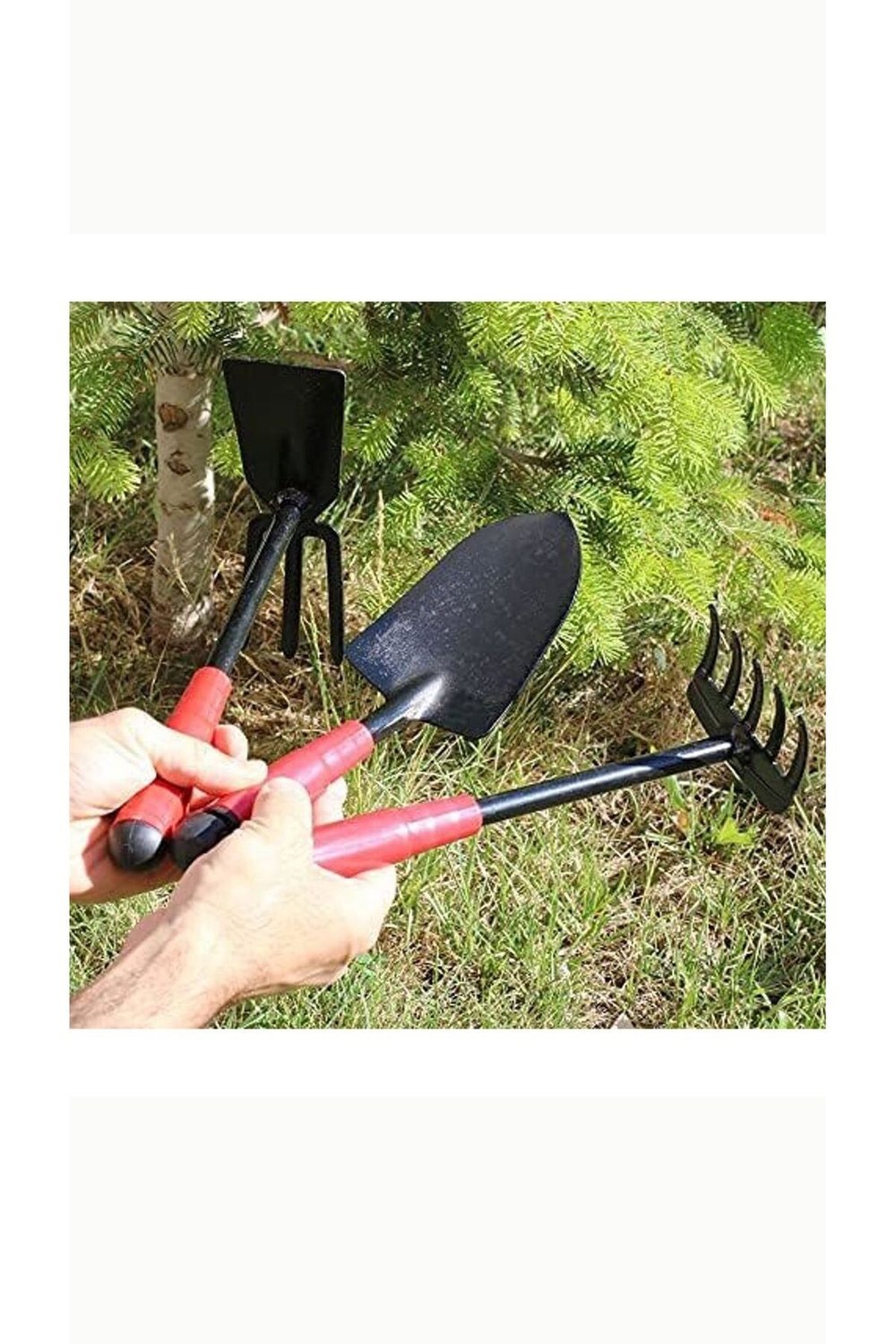 Metal Bahçe Tırmık Çapa Kürek 3'lü Bahçıvan Seti