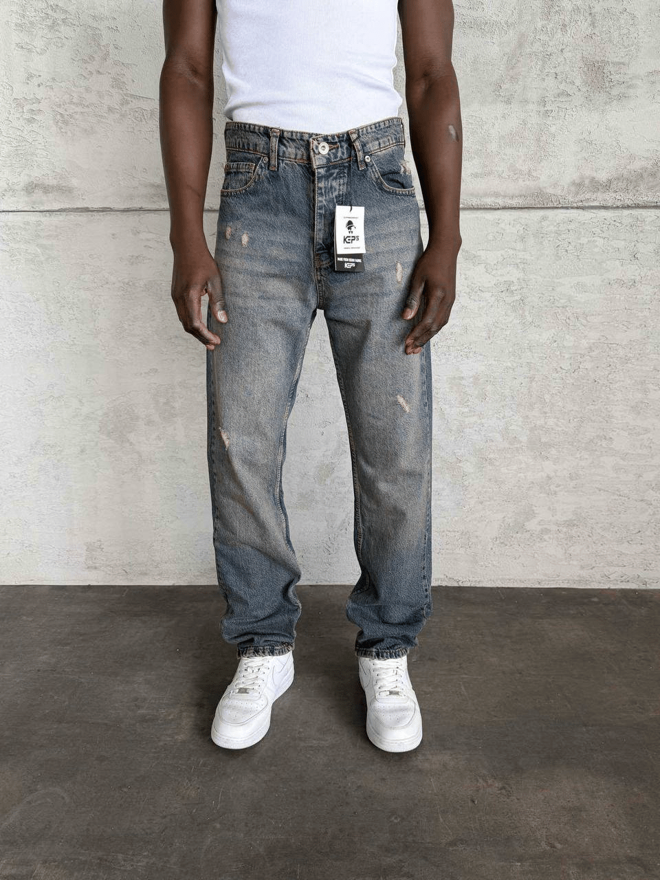 Baggy Kot Pantolon Taş Gri - Kps974