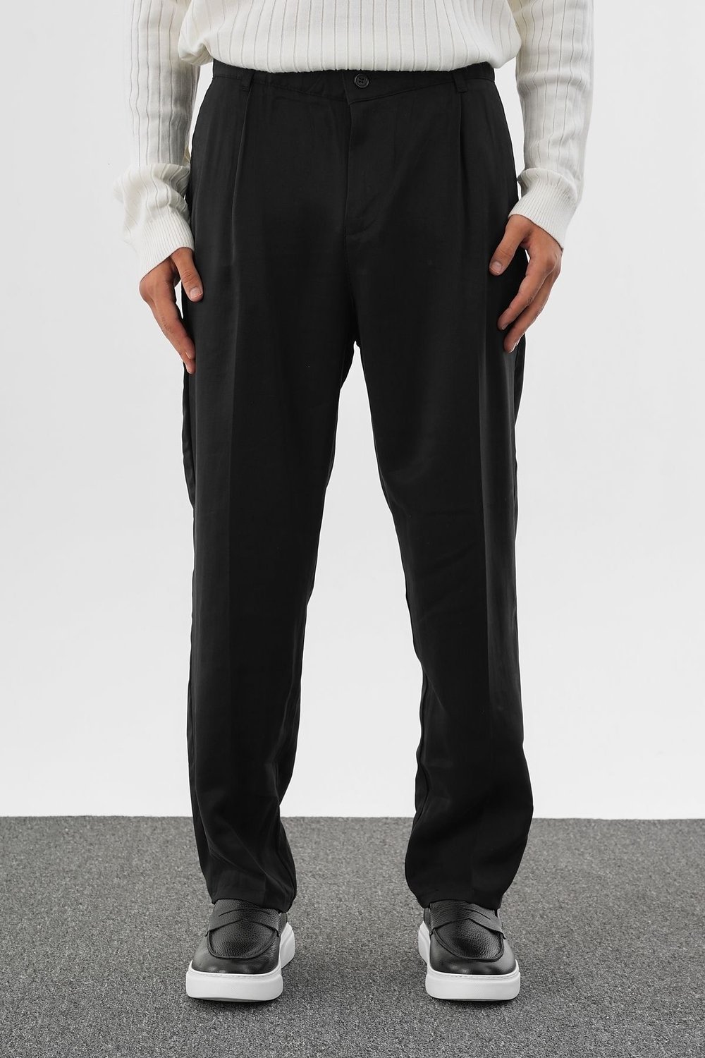 Baggy Kumaş Pantolon Siyah - Wng9014