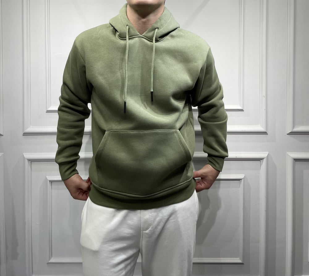 Kanguru Kapüşonlu Sweatshirt Haki - 2002S