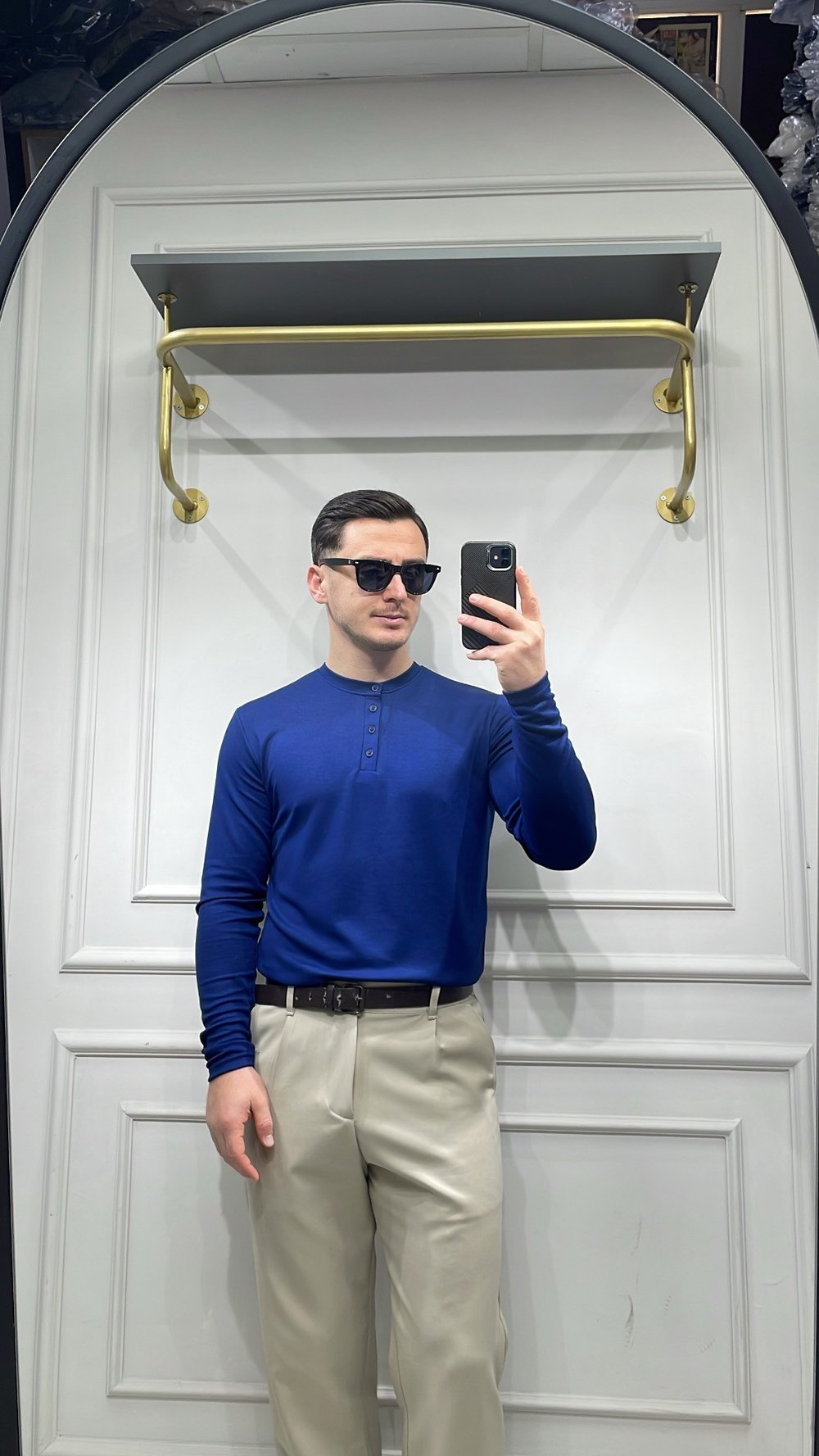 Modal Düğme Detay Sweat - Lacivert